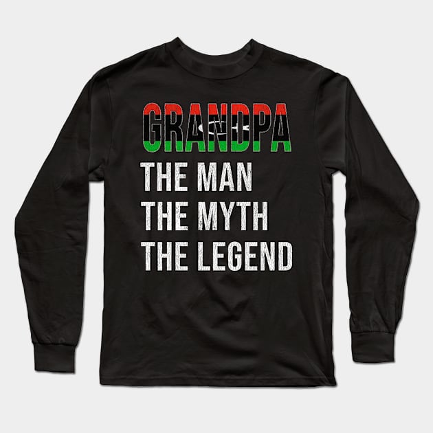 Grand Father Libyan Grandpa The Man The Myth The Legend - Gift for Libyan Dad With Roots From  Libya Long Sleeve T-Shirt by Country Flags